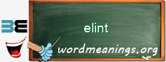 WordMeaning blackboard for elint